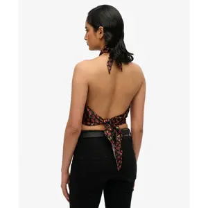 Sleeveless jacquard blouse for women Superdry image-2