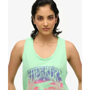 Camiseta de tirantes para mujer Superdry Psych Surf Graphic Racer image-4