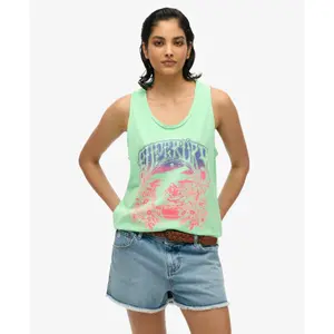 Camiseta de tirantes para mujer Superdry Psych Surf Graphic Racer image-2