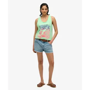 Camiseta de tirantes para mujer Superdry Psych Surf Graphic Racer image-1