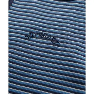 Camisola de alças riscada com costas nadador e logo para mulher Superdry Essential image-5