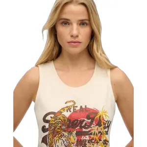 Camiseta de tirantes para mujer Superdry Vintage Logo Tokyo image-4