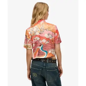 Damenbluse Superdry Mandarin Jacquard image-3