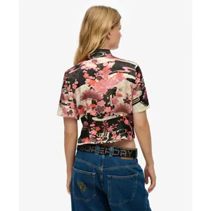 Damenbluse Superdry Mandarin Jacquard image-3