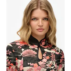 Damenbluse Superdry Mandarin Jacquard image-4