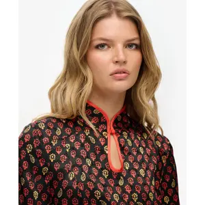 Damenbluse Superdry Mandarin Jacquard image-4