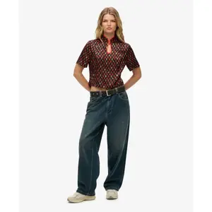 Damenbluse Superdry Mandarin Jacquard image-2