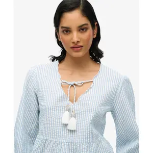 Women's blouse Superdry Fitted Cable Crew Neck image-4