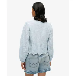 Women's blouse Superdry Fitted Cable Crew Neck image-3