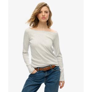 Langarm-T-Shirt mit schulterfreien Ärmel für Frauen Superdry Bardot image-1