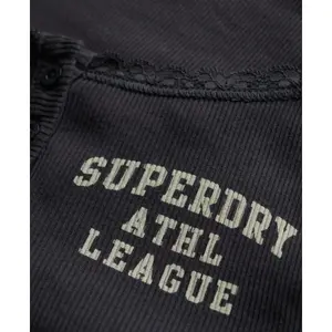 Camiseta sin mangas con botón y estampado para mujer Superdry Athletic Essentials image-4