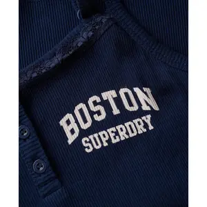 Camiseta sin mangas con botón y estampado para mujer Superdry Athletic Essentials image-5