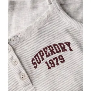 Buttoned tank top with print for women Superdry Athletic Essentials image-5