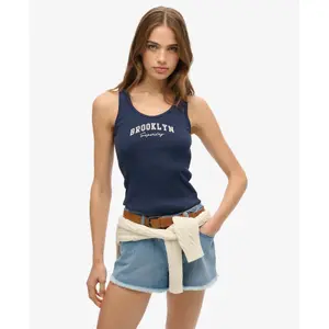 Damski wzorzysty tank top Superdry Athletic Essentials image-1