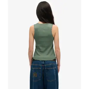 Lace Trim Tank Top for Women Superdry Vintage image-3