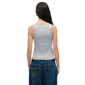 Lace-trimmed tank top for women Superdry Vintage image-3