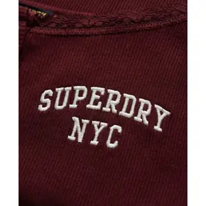 Embroidered Button Tank Top for Women Superdry Athletic Essentials image-5