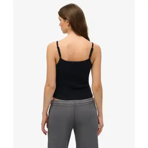 Embroidered Button Tank Top for Women Superdry Athletic Essentials image-3