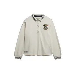 Women's long-sleeved polo shirt Superdry Crest