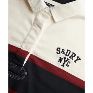 Gestreepte lange mouwen polo voor dames Superdry Heritage image-1
