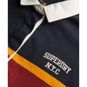 Gestreepte lange mouwen polo voor dames Superdry Heritage image-1