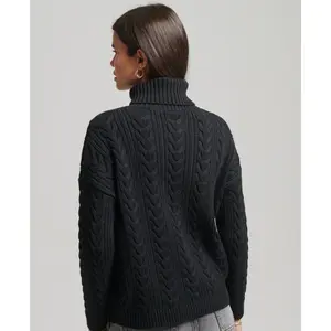 Damen-Twistpullover mit fallenden Schultern und Rollkragen Superdry image-2