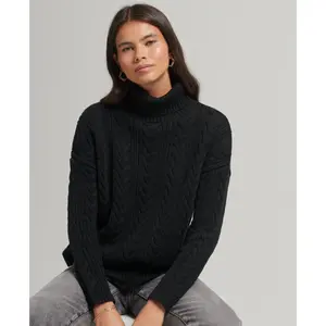 Damen-Twistpullover mit fallenden Schultern und Rollkragen Superdry image-0