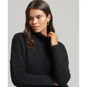 Damen-Twistpullover mit fallenden Schultern und Rollkragen Superdry image-3