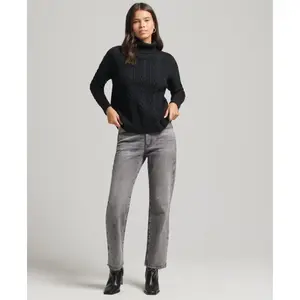 Damen-Twistpullover mit fallenden Schultern und Rollkragen Superdry image-1