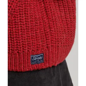 Women's loose-fitting turtleneck sweater with stitching Superdry image-4