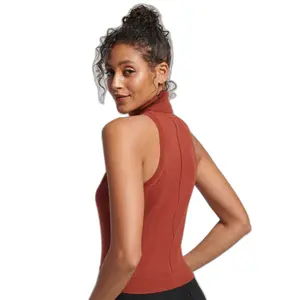 Tanque feminino de gola rulê de lã merino Superdry Studios image-3