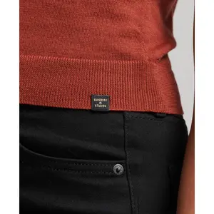 Tanque feminino de gola rulê de lã merino Superdry Studios image-4