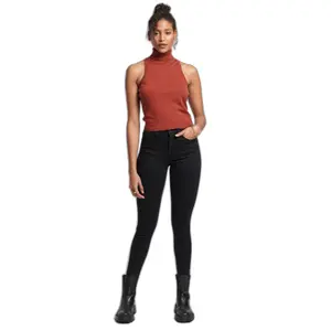 Tanque feminino de gola rulê de lã merino Superdry Studios image-1