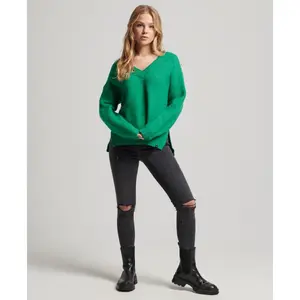 Camisola com decote em V de grandes dimensões para mulher Superdry image-2