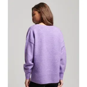 Camisola com decote em V de grandes dimensões para mulher Superdry image-3