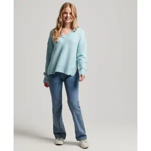 Camisola com decote em V de grandes dimensões para mulher Superdry image-2