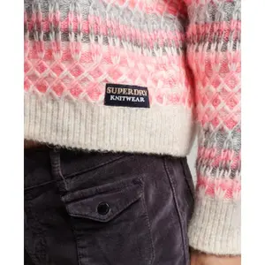 Women's round neck sweater Superdry Cable image-4