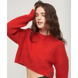 Women's textured short sweater Superdry Vintage image-3