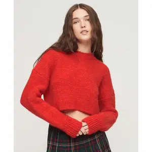 Women's textured short sweater Superdry Vintage image-1