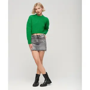 Women's textured short sweater Superdry Vintage image-1