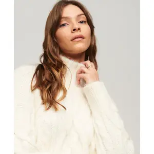 Women's high neck cable knit sweater Superdry image-4