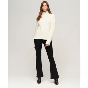 Women's high neck cable knit sweater Superdry image-2