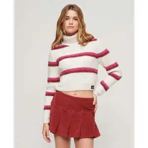 Camisola de gola alta às riscas para mulher Superdry image-1