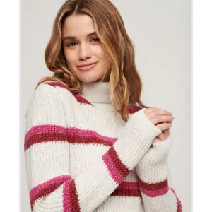 Camisola de gola alta às riscas para mulher Superdry image-3