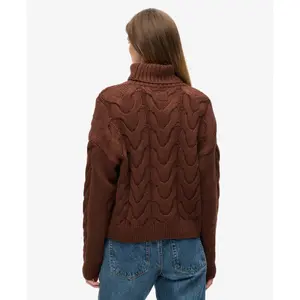 Twisted knit polo top with chain for women Superdry image-2