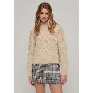 Women's knitted polo sweater Superdry Aran Cable image-2