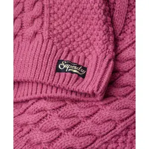 Polo feminino em malha torcido Superdry Aran image-5