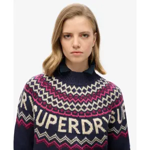 Women's jacquard pattern sweater Superdry image-3