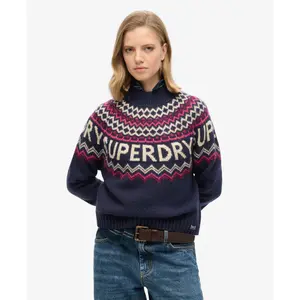 Women's jacquard pattern sweater Superdry image-1