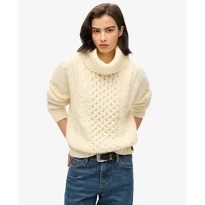 Jersey de cuello alto de punto trenzado mujer Superdry image-2